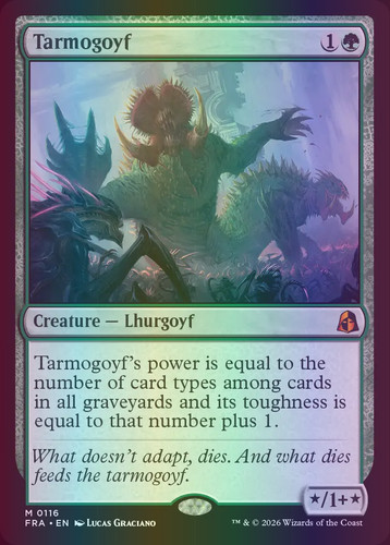Mtg tarmogoyf fra foil - mtg, inglese