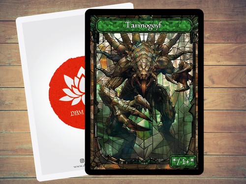 Gettone tarmogoyf mtg - tarmogoyf, arte